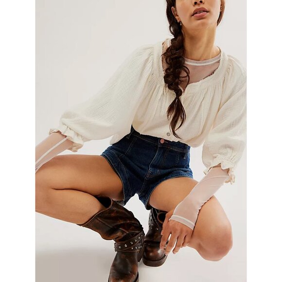 🆕 FREE PEOPLE Lucy Solid Swing Top / Optic White - Picture 9 of 16